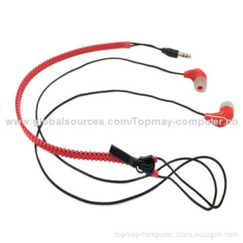 Zipper model earphone with good appearance